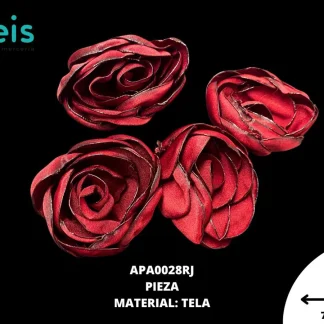 APLICACION FLOR 7cm 50 PZ/PQT ROJO