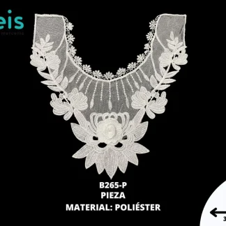 CUELLO POLIESTER BRILLOSO 3D B265-P 25 PZ/PQT BLANCO