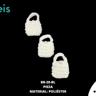 MINI PELUCHE BOLSA BB-28 25 PZ/PQT BLANCO