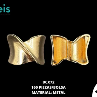 HERRAJES METAL BCX72 2.5x1.8cm DORADO