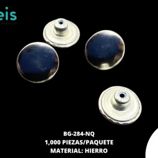 BOTON HIERRO 17MM LISO 1000 PZ/PQT NIQUEL