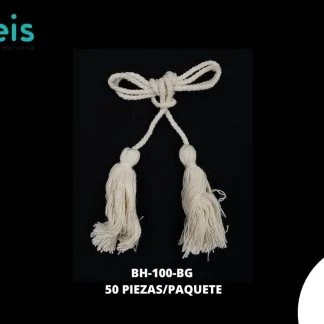 BORLA ALGODÓN 100CM BEIGE 50PZ/PAQ