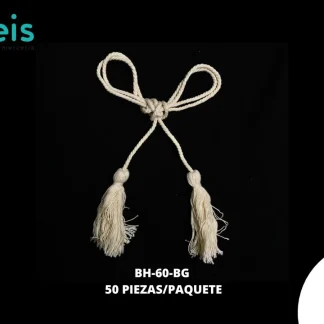 BORLA ALGODÓN 60CM BEIGE 50PZ/PAQ