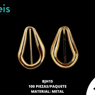 HERRAJES METAL AMORFO BJH15 100 PZ/PQT ORO