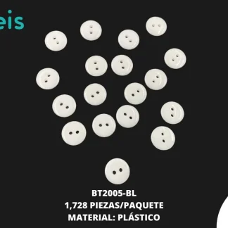 BOTON TENTACION 2 HUECOS 20L REF: BT-20L05 1728 PZ/PQT BLANCO