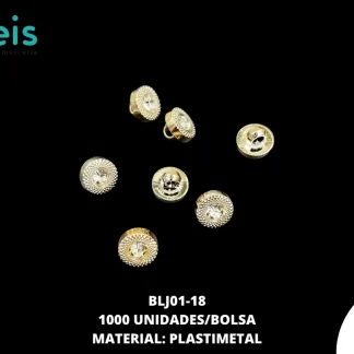 BOTON DE PEDRERIA DORADO 1000 PZS