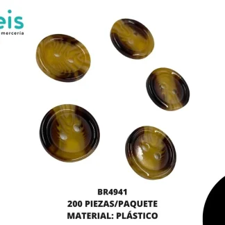 BOTON CAREY 2 HUECOS 30L 200 PZ/PQT CAFÉ
