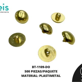 BOTON PLASTICO PATA LISO BT-1109-DO 28L (18mm) 500 PZ/PQT DORADO