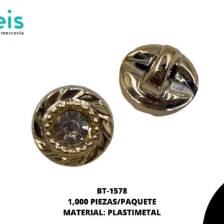 BOTON PATA PIEDRA 18L BT-1578 1000 PIEZAS/PAQ ORO ROSADO