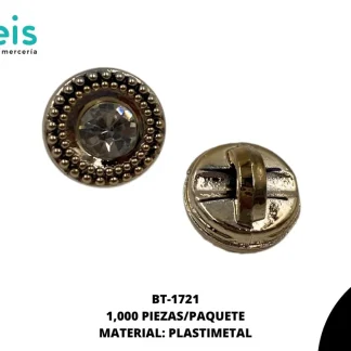 BOTON PATA PIEDRA 18L BT-1721 1000 PIEZAS/PAQ ORO ROSADO