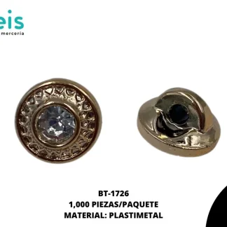 BOTON PATA PIEDRA 18L BT-1726 1000 PIEZAS/PAQ ORO ROSADO