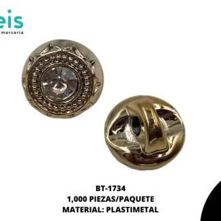 BOTON PATA PIEDRA 18L BT-1734 1000 PIEZAS/PAQ ORO ROSADO