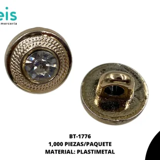 BOTON PATA PIEDRA 18L BT-1776 1000 PIEZAS/PAQ ORO ROSADO