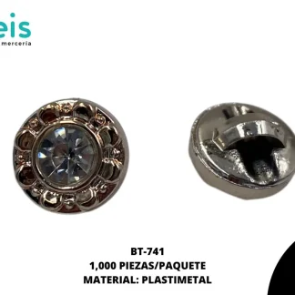 BOTON PATA PIEDRA 18L BT-741 1000 PIEZAS/PAQ ORO ROSADO