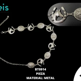 CINTURONES CIRUCULOS BT0914 1 PZ/PQT PLATA