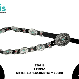 CINTURONES OVALO BT0916 1 PZ/PQT NEGRO