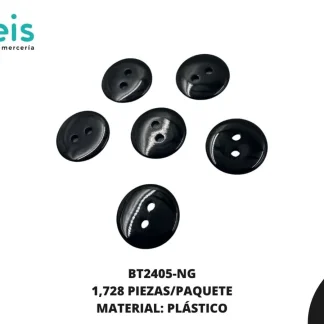 BOTON TENTACION 2 HUECOS 24L REF: BT-24L05 1728 PZ/PQT NEGRO