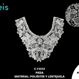 CUELLOS POLIESTER CON LENTEJUELA C-11313