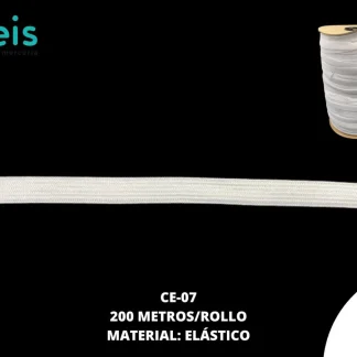 CINTASS ELASTICOS 7 LIGAS 1 cm 200 MTS/R BLANCO