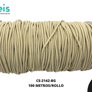 CORDON ELASTICO 2.5MM 100 MTS/R CE-2142 BEIGE 157