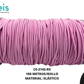 CINTA COLA RATA ELASTICA2.5MM 100 MTS/R CE-2142 ROSADO 009
