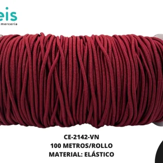 CINTA COLA RATA ELASTICA2.5MM 100 MTS/R CE-2142 VINO 046