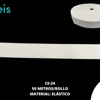 CINTAS ELASTICOS 24 LIGAS 3.8 cm 50 MTS/R BLANCO