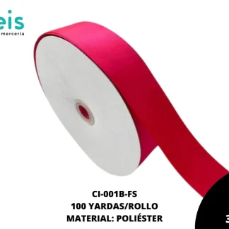 CINTAS LISTON SATIN DOBLE CARA 1 1/2" (38mm) 175 SHOKING PINK FIUSHA CALIDAD B
