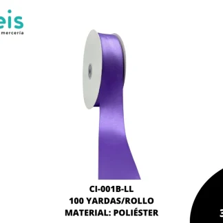CINTAS LISTON SATIN DOBLE CARA 1 1/2" (38mm) 462 HYACINTH LILA CALIDAD B