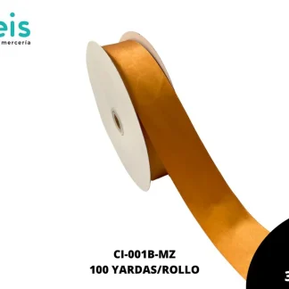CINTAS LISTON SATIN DOBLE CARA 1 1/2" (38mm) 743 GINGER MOSTAZA CALIDAD B