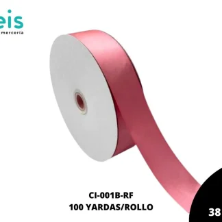 CINTAS LISTON SATIN DOBLE CARA 1 1/2" (38mm) 152 FANTASY ROSE CALIDAD B