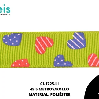 CINTA FAYA POPOTILLO INF CZN 5/8 LIMON 45.5 M/ROLLO