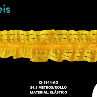 ELASTICO PZDA C/LUREX PL 20MM REF: 13-2977 AMARILLO 54.5 METROS/PAQUETE