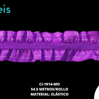 ELASTICO PZDA C/LUREX PL 20MM REF: 13-2977 MORADO 54.5 METROS/PAQUETE