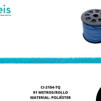 CORDON KOREANO REF: 3mm TURQUESA 91 m/rollo
