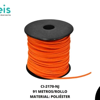 CORDON KOREANO NEON REF:3mm NARANJA 91m/rollo