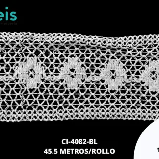 GUIPIUR BOLILLO ALGODON PLANO CI-4082-BL BLANCO 10 CM 45 METROS / PAQUETE