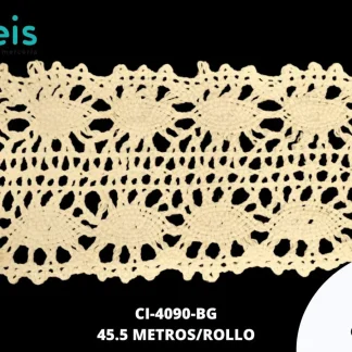 GUIPIUR BOLILLO ALGODON PLANO CI-4090-BG BEIGE 6.9 CM 45.5 METROS / PAQUETE