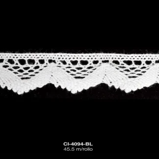 GUIPIUR BOLILLO ALGODON PLANO CI-4094-BL BLANCO 2 CM 45 METROS / PAQUETE