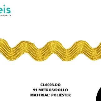 ESPIGUILLA METALIZADA 8mm CI-6003-DO 91 m/rollo DORADO