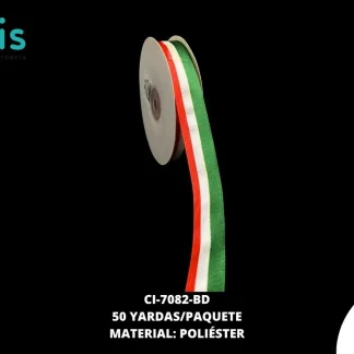 CINTAS LISTON SATIN UNA CARA 2.0 CM CI-7082-BD TRICOLOR MX 50YDS/RLL