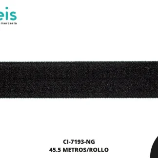 CINTA GAMUZADA 6MM NEGRO 45 M/ROLLO