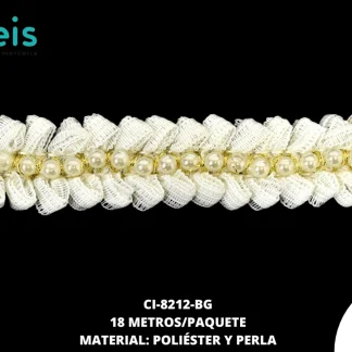 MILLARE PERLA 18MM REF: 1260 BEIGE 18 METROS PAQUETE