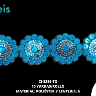MILLARE LENTEJUEAL PLANCHA REF 35-12 TURQUESA 10YD/PQ