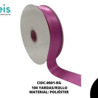 LISTON DOBLE CARA 1 1/2" (38mm) ROSA GARDEN ROSE 183