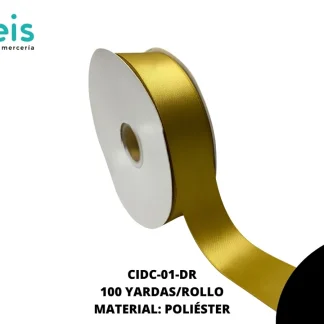 LISTON DOBLE CARA 1 1/2" (38mm) DORADO GOLDEN 694