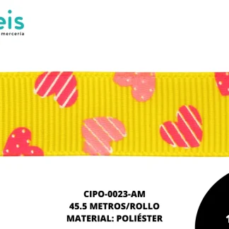 CINTA FAYA POPOTILLO INF CZN 5/8 AMARILLO 45.5 M/ROLLO