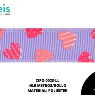 CINTA FAYA POPOTILLO INF CZN 5/8 LILA 45.5 M/ROLLO
