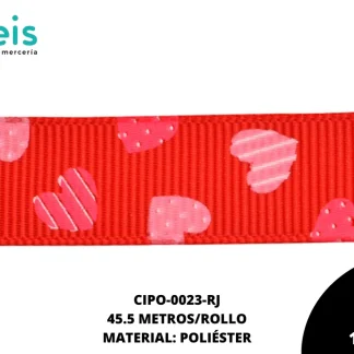 CINTA FAYA POPOTILLO INF CZN 5/8 ROJO 45.5 M/ROLLO
