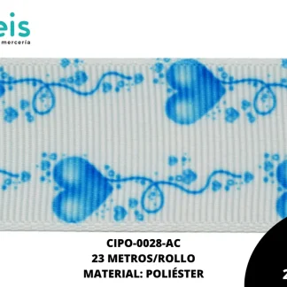 CINTA FAYA POPOTILLO INF CZN REF: 2.5cm AZUL CIELO 23 M/ROLLO